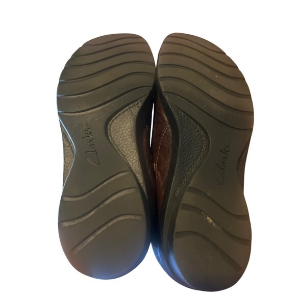 Clarks Bendables Womens Brown Leather Slip-On Loafers Size 7.5W‎ - Picture 7 of 7